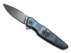 Spartan Blades Pandia Blue Ronin Five Rings-Water Titanium MagnaCut Steel Knife