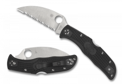 Spyderco Knives Endela Wharncliffe Serrated VG-10 C243FSWCBK Black Pocket Knife