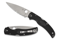 Spyderco Knives Native Chief Lightweight C244PSBK Serrated CTS-BD1N Black Knife