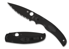 Spyderco Knives Native Chief Lightweight C244SBBK Serrated Black CTS-BD1N Knife