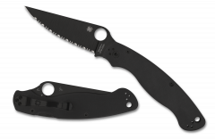 Spyderco Knives Military 2 C36GSBK2 Serrated Black CPM-S30V G-10 Pocket Knife