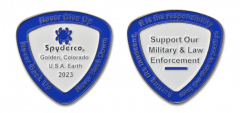 Spyderco SpyderCoin Support Military & Law Enforcement COIN2023 Challenge Coin