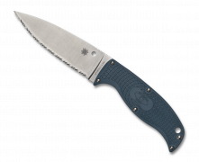Spyderco Knives Enuff 2 Fixed Blade Knife FB31SBL2K390 Blue FRN Serrated K390