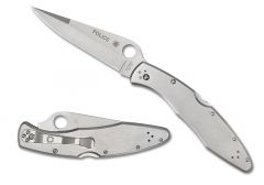 Spyderco Knives Police Model Lockback Stainless Steel VG-10 C07P Pocket Knife