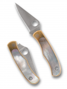 Spyderco Knives Bug C133AP Abalone Sandvik 12C27 Stainless Pocket Knife