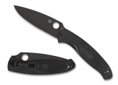 Spyderco Knives Resilience Liner Lock Black 8Cr13MoV Steel Black FRN C142PBBK