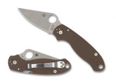 Spyderco Knives Para 3 Sprint Run C223GPBN15V Brown G-10 CPM 15V Pocket Knife
