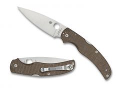 Spyderco Knives Native Chief C244MPCW Brown Micarta CPM Cru-Wear Pocket Knife