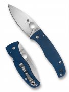 Spyderco Knives Bodacious C263GPCBL Cobalt Blue G-10 CPM SPY27 Pocket Knife