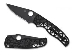 Spyderco Knives Edgerati C266BKALBKP Black Aluminum CPM S30V Steel Pocket Knife