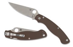 Spyderco Knives Military C36GPBN15V2 Brown G10 CPM 15V Carbon Steel Pocket Knife