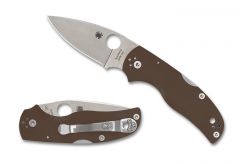 Spyderco Knives Native 5 Sprint Run C36GMCBKP2 Brown G-10 15V Steel Pocket Knife