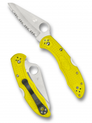 Spyderco Knives Salt 2 Lockback Yellow FRN H2 Stainless C88SYL2 Pocket Knife