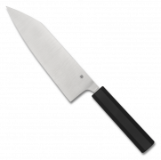Spyderco Knives Bunka Bocho Kitchen Knife K18PBK CTS BD1N Stainless Black Handle