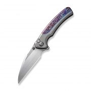 WE Knives Ziffius 22024D-4 Button Lock Flamed Titanium 20CV 1/310 Pocket Knife
