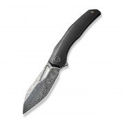 WE Knife Ignio Frame Lock WE22042B-DS1 Black Titanium Damasteel Pocket Knives