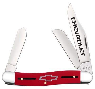 Case XX Chevrolet Red Delrin Synthetic Stockman Stainless 33705