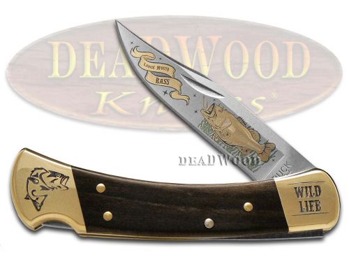 Buck 110 Wild Life Series Bass Folding Hunter Stainless Custom