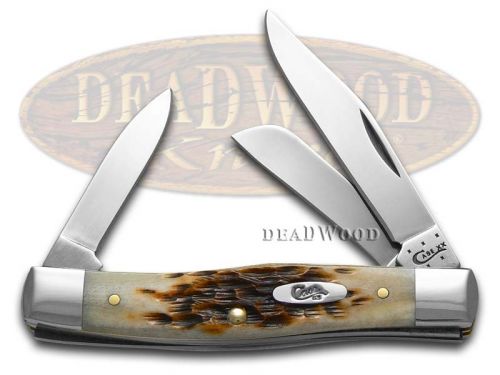 Case XX Jigged Amber Bone Medium Stockman Carbon Steel Pocket