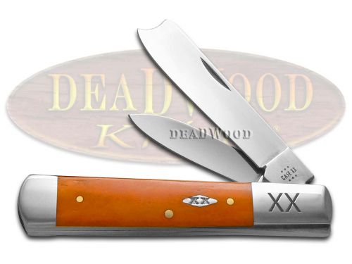 [美品]BOX COMP HATA JACKMAN Case xx Razor Jack Persimmon Orange Bone 1/500 Stainless Pocket