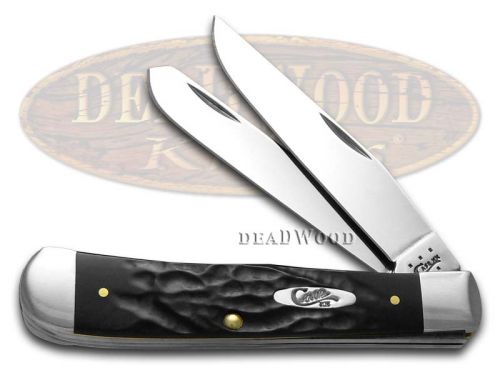 Case XX Rough Black Synthetic Trapper Stainless Pocket Knife 18221