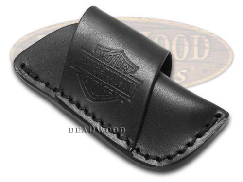 Case XX Harley Davidson Small Black Leather Sheath for Pocket