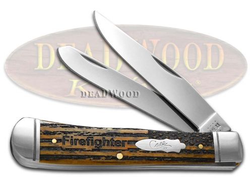 Case xx Firefighter Everyday Heroes Antique Bone Trapper Pocket