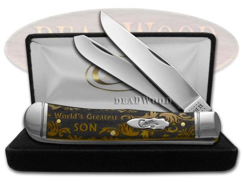 Case XX World's Greatest Son Antique Bone Trapper Stainless Pocket