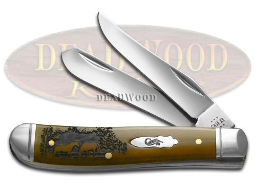Case XX Mini Trapper Horses Antique Bone 1/500 Stainless Pocket