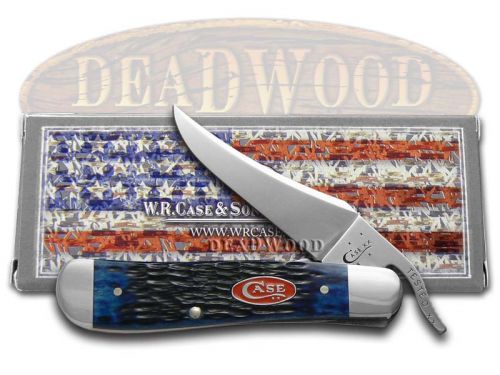 Case XX Jigged Navy Blue Bone Russlock Stainless Pocket Knife