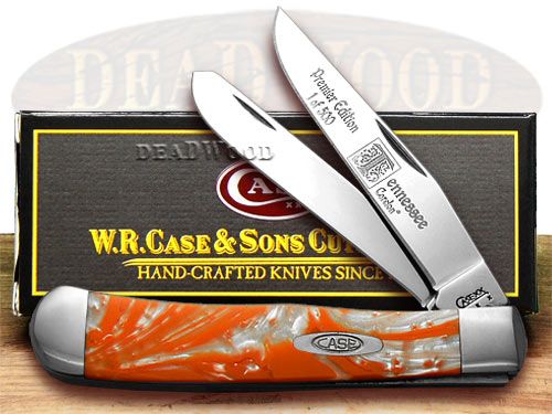 Case XX Tennessee Orange Corelon 1/500 Trapper Pocket Knife 9254TN