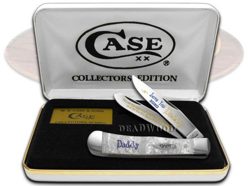 Case XX Love You Daddy White Pearl Trapper 1/500 Stainless Pocket
