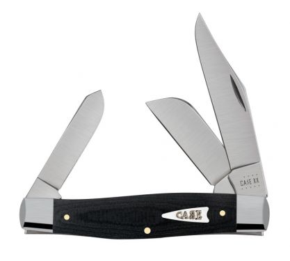 Case XX Smooth Black Micarta Large Stockman Stainless Pocket Knife