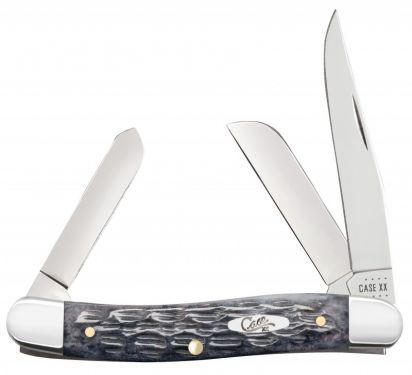 Case XX Pocketworn Crandall Jigged Gray Bone Medium Stockman