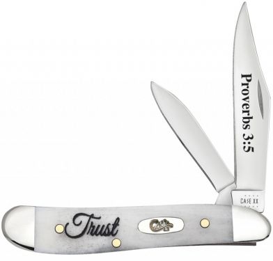 Case XX Proverbs 3:5 Trust Natural Bone Peanut Stainless Pocket
