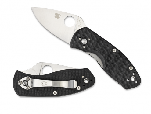 Spyderco Black G-10 Ambitious Liner Lock PlainEdge Stainless