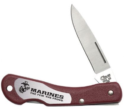 Case XX Marines Red Zytel Mini Blackhorn Lockback Stainless Pocket