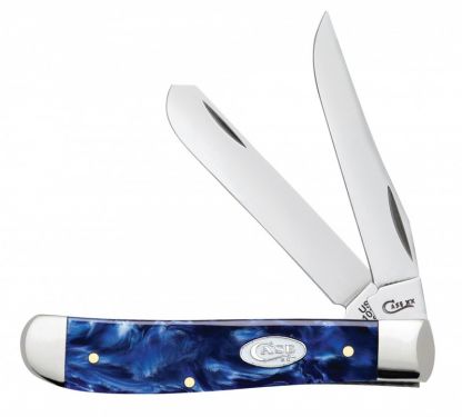 Case XX Blue Pearl Kirinite Mini Trapper Stainless Pocket Knife