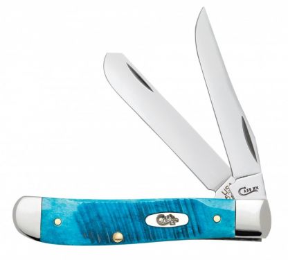 Case XX Sawcut Caribbean Blue Bone Mini Trapper Stainless Pocket