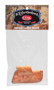 Case XX Side-draw Brown Leather Belt Sheath for Pocket Knife 40148