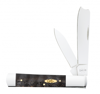 Case xx Razor Jack Smooth Black Curly Oak Wood 14006 Stainless