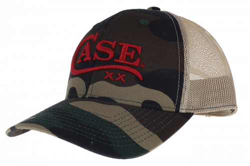 Case XX Red Logo Camo & Tan Mesh Ball Cap Adjustable Hat 252893