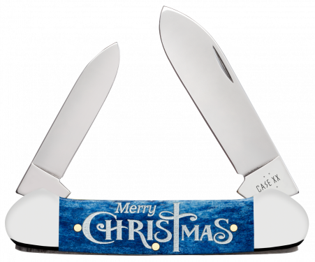 Case XX Canoe Merry Christmas Navy Blue Bone 10644 Stainless