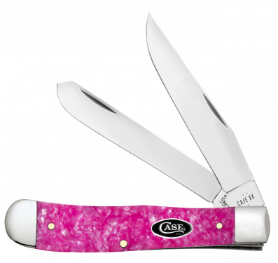 Case XX Trapper Pink Crackle Kirinite 16160 Stainless Pocket Knife
