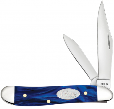 Case xx Peanut Blue Pearl Kirinite 23446 Stainless Pocket Knife