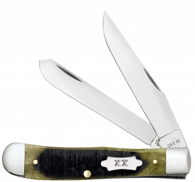 Case XX Trapper Sawcut Olive Green Bone 39230 Stainless Pocket