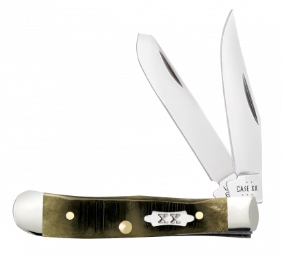 Case XX Tiny Trapper Sawcut Olive Green Bone 39231 Stainless