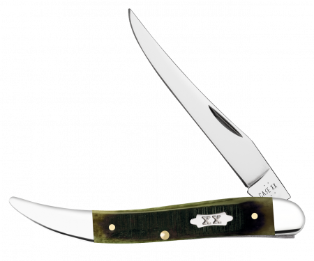 Case xx Medium Toothpick Sawcut Olive Green Bone 39235 Stainless