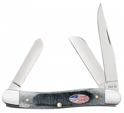 Case XX Medium Stockman Stars & Stripes Gray Bone 53061 Stainless