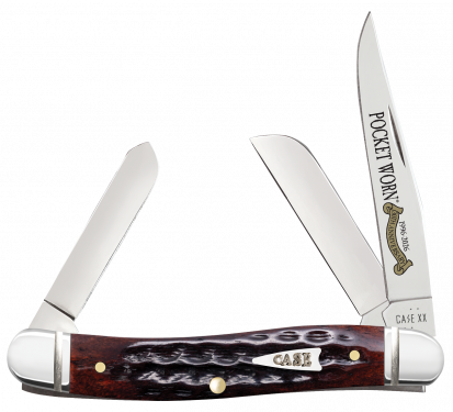 Case XX Medium Stockman Pocketworn 30th Mahogany Bone 55232